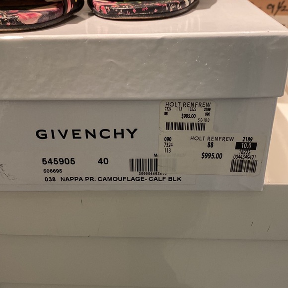 Givenchy floral camouflage print heels with shark lock size 40 - Picture 2 of 8